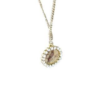 Monarch Inspirations Long Round Bling Gold Metal Bird Pendant
